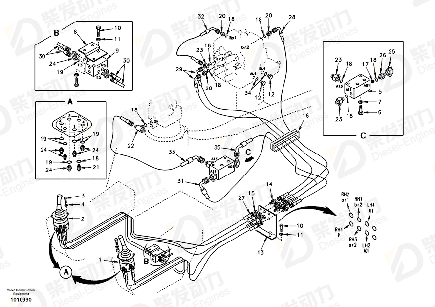 VOLVO Block SA1148-01220 Drawing