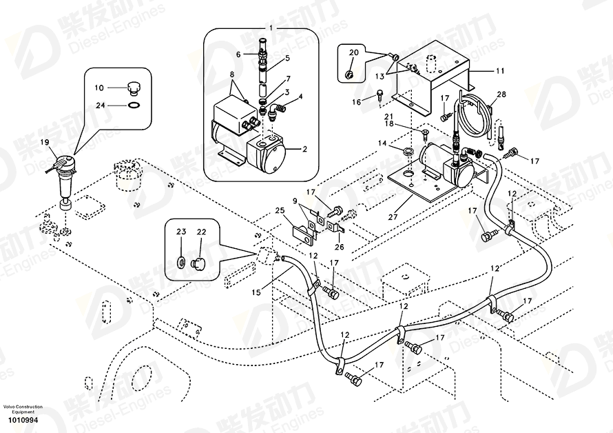 VOLVO Adapter SA1128-00030 Drawing VOLVO Adapter SA1128-00030 Drawing