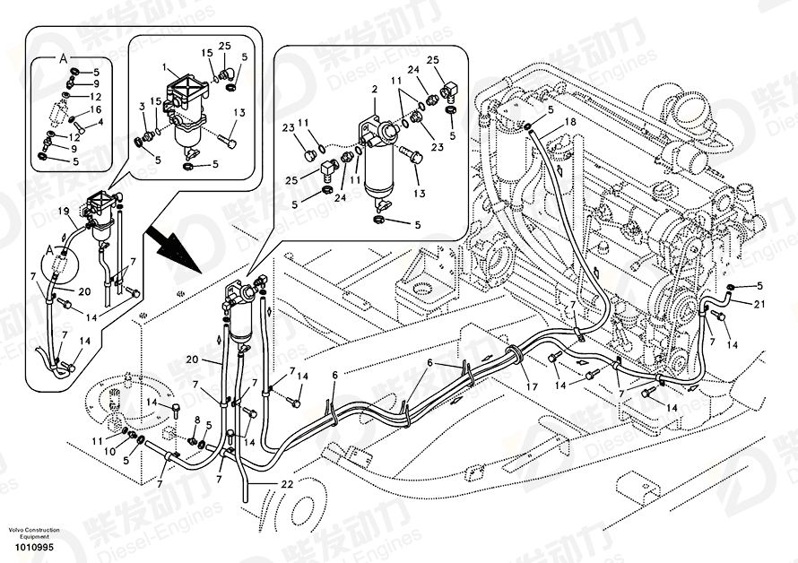 VOLVO HOSE SA9951-11020 Drawing