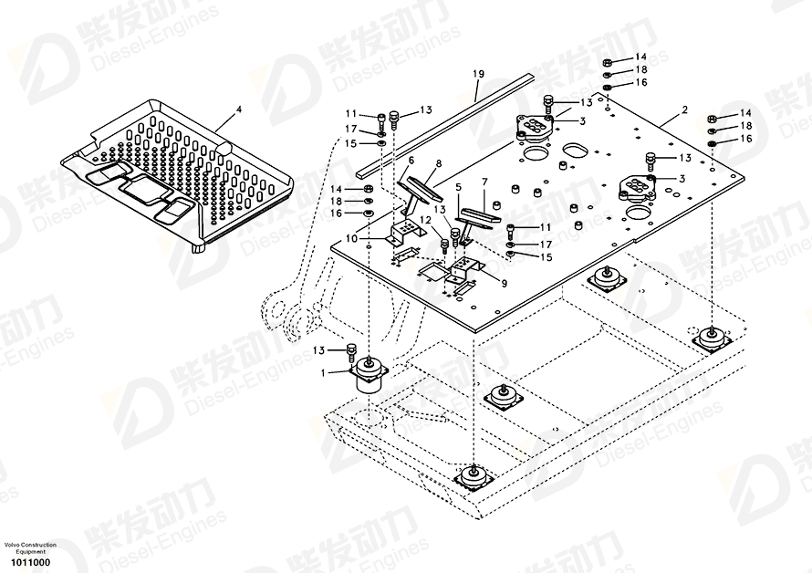 VOLVO Bracket 14508624 Drawing