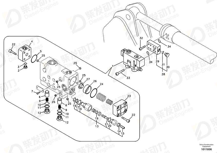 VOLVO Hex. socket screw SA9016-10807 Drawing