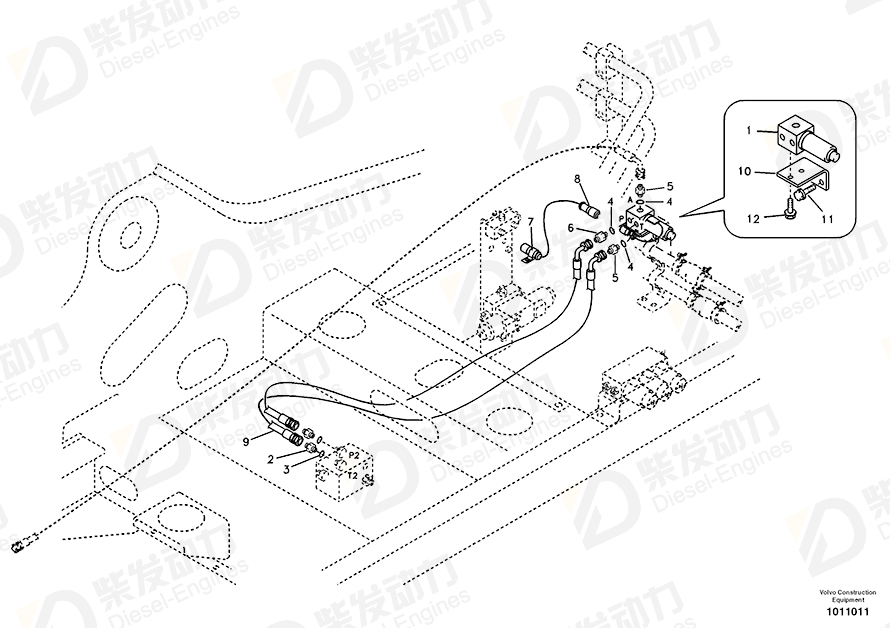 VOLVO Cable harness 14524911 Drawing