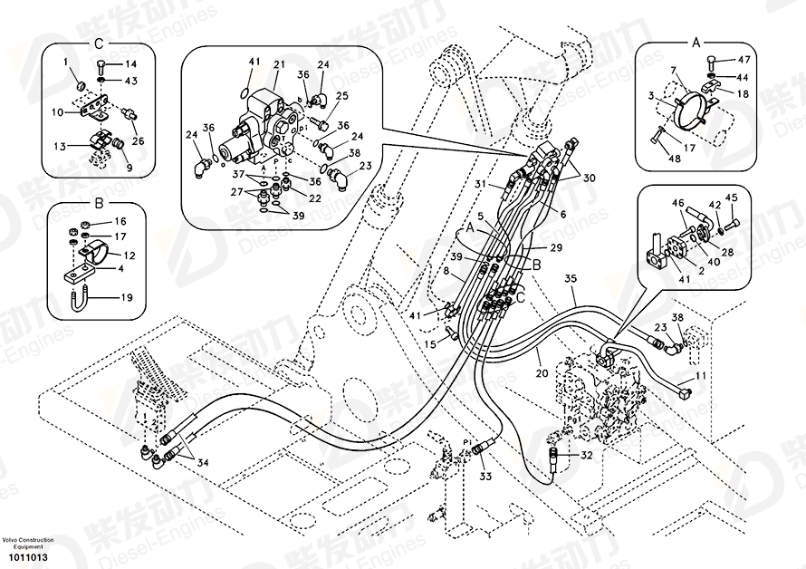 VOLVO Pipe SA1174-53860 Drawing