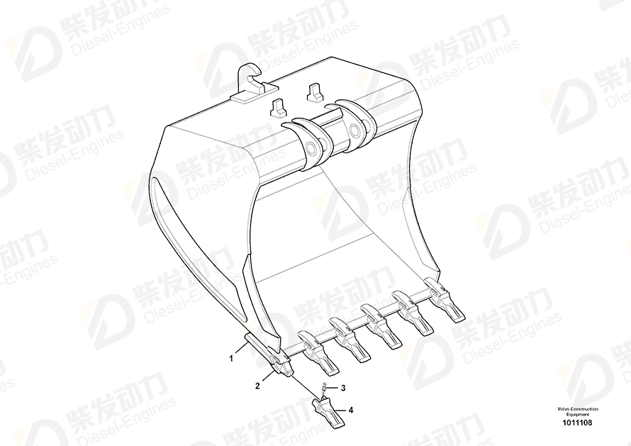 VOLVO Bucket 14544385 Drawing