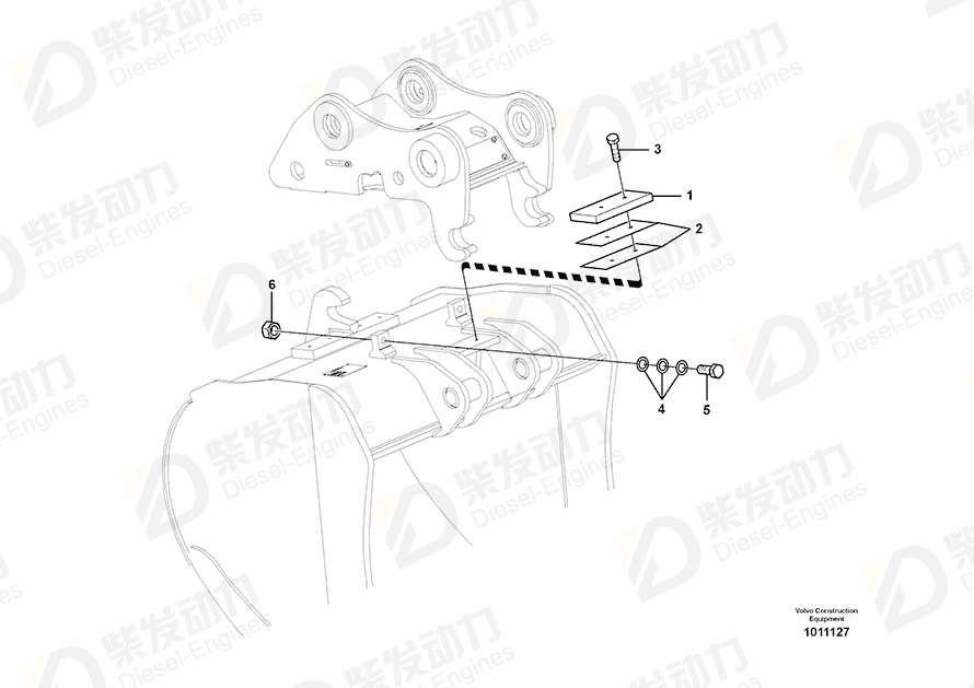 VOLVO Spacer 14545282 Drawing