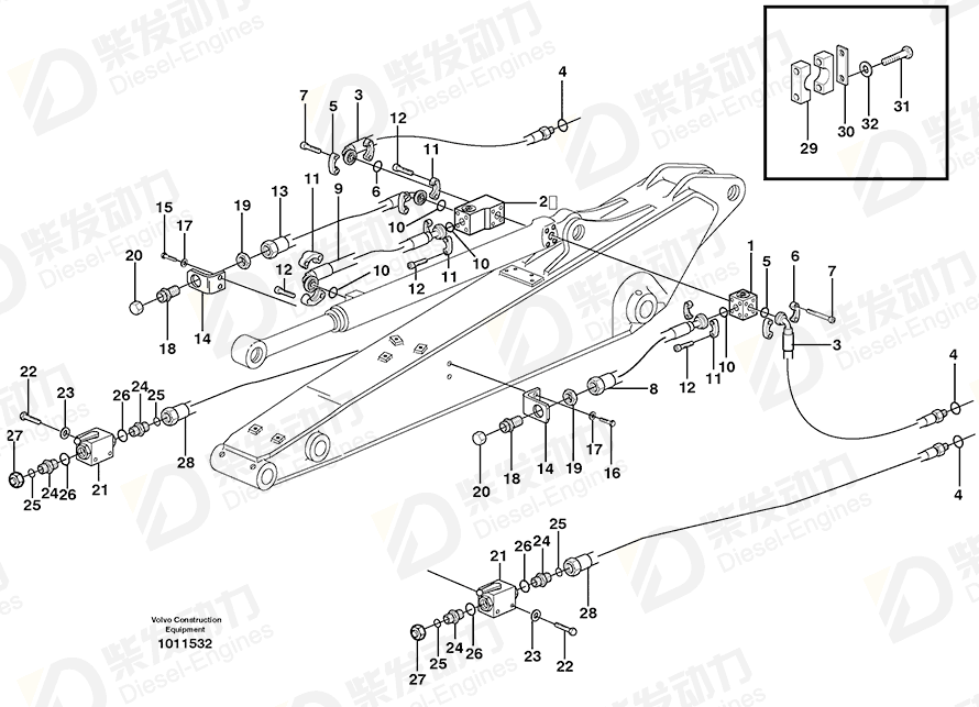 VOLVO Operating valve 14375535 Drawing