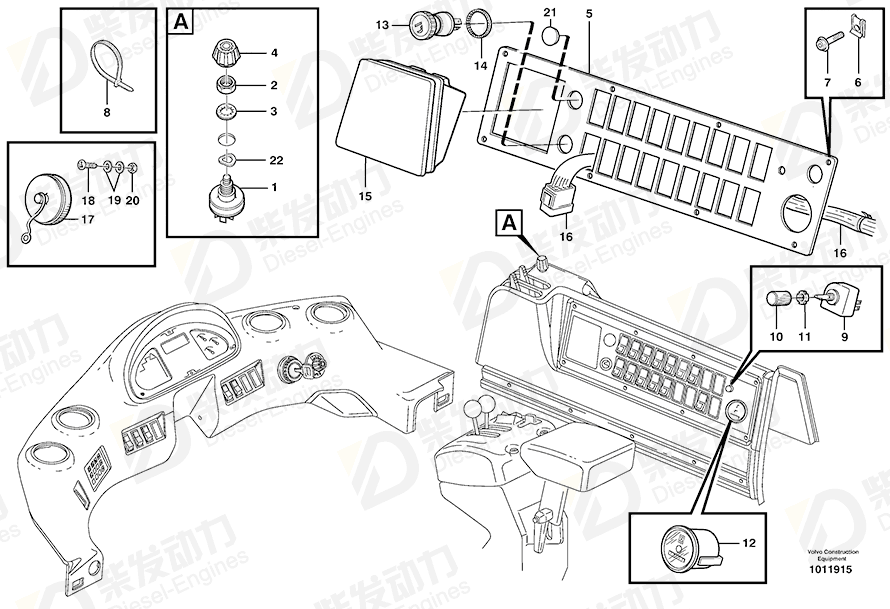 VOLVO Gasket kit 955890 Drawing