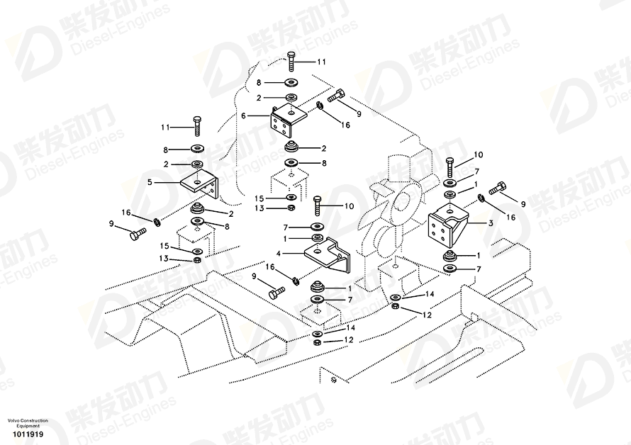 VOLVO Bracket 14506424 Drawing