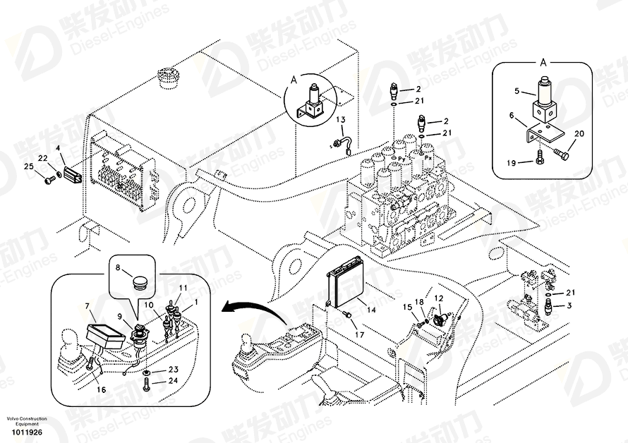 VOLVO Toggle switch 14502170 Drawing