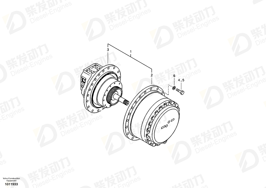 VOLVO Travel motor 14528281 Drawing