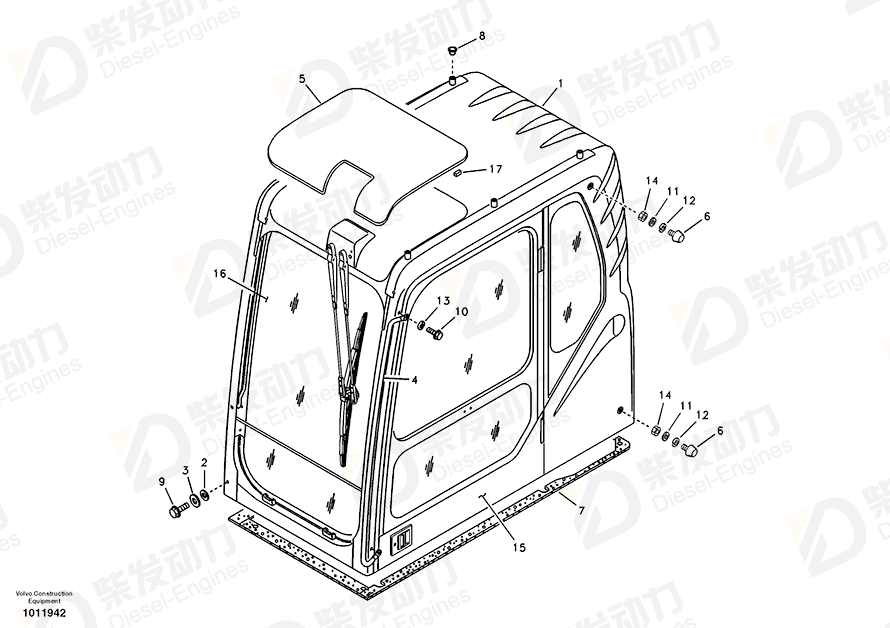 VOLVO Door 14508455 Drawing