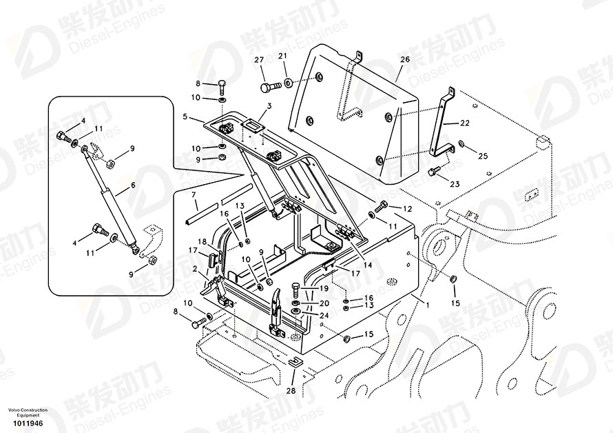 VOLVO Tool box 14586935 Drawing