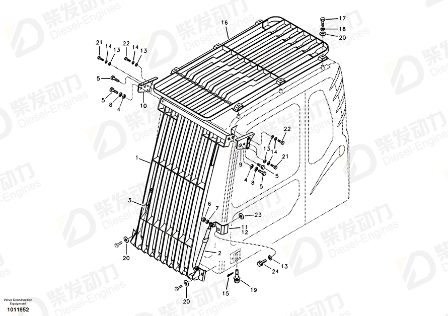 VOLVO Bracket 14514372 Drawing