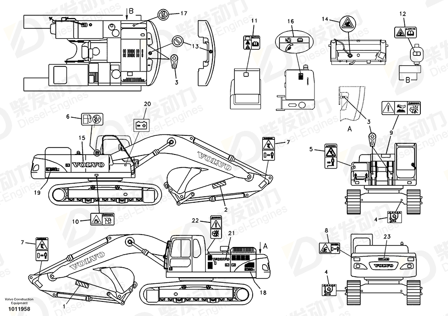 VOLVO Decal 14513990 Drawing