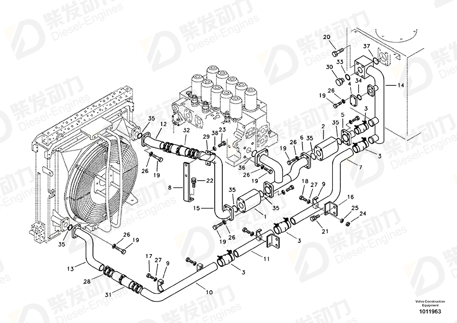 VOLVO Clamp SA9371-26140 Drawing