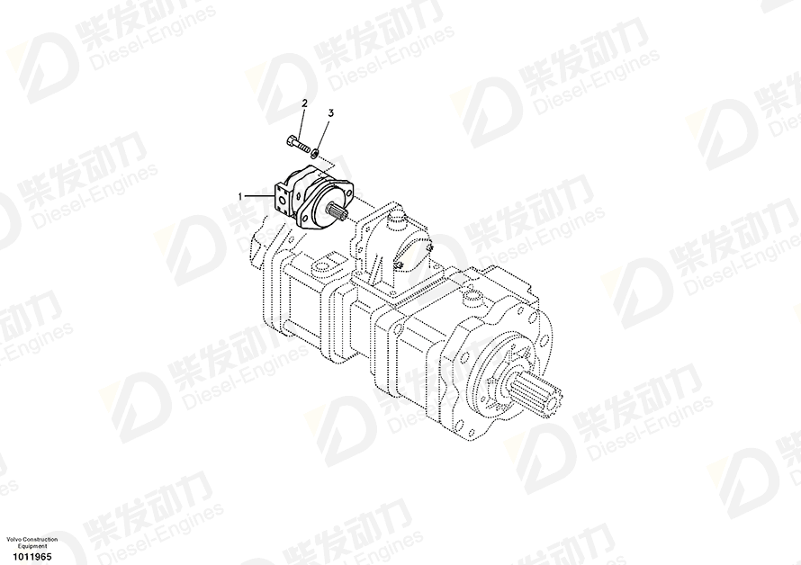 VOLVO Gear Pump 14505880 Drawing