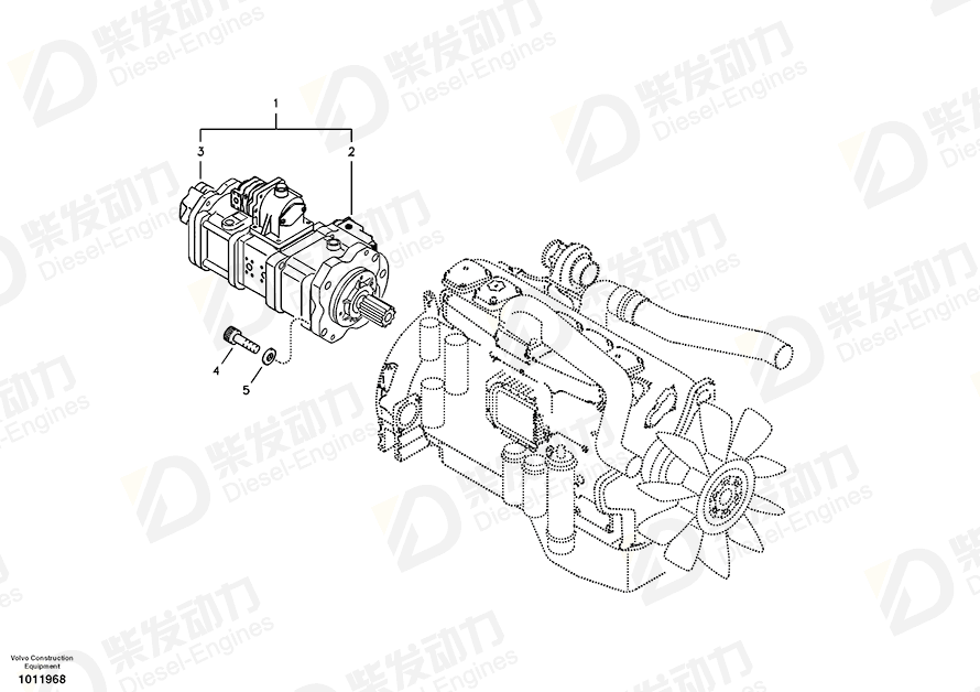 VOLVO Pump 14500380 Drawing