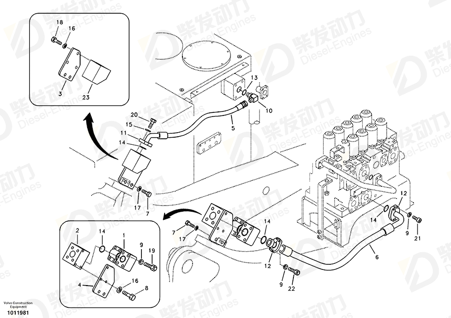 VOLVO Hose 14880787 Drawing