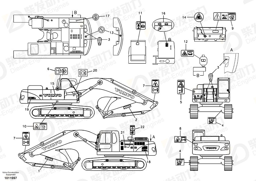 VOLVO Decal 14510756 Drawing