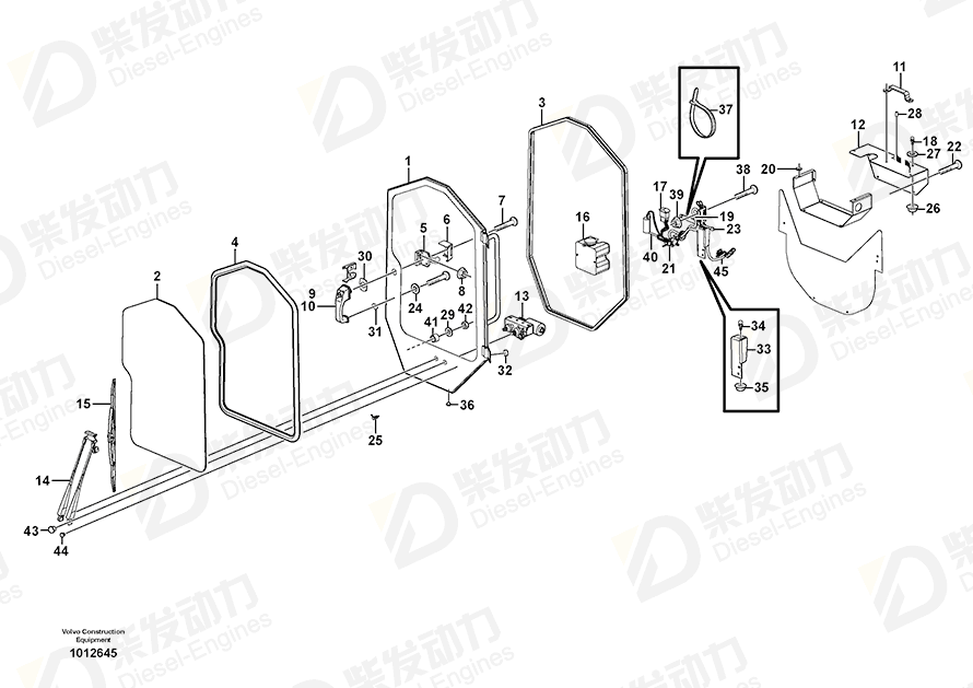 VOLVO Wiper blade 11200698 Drawing VOLVO Wiper blade 11200698 Drawing