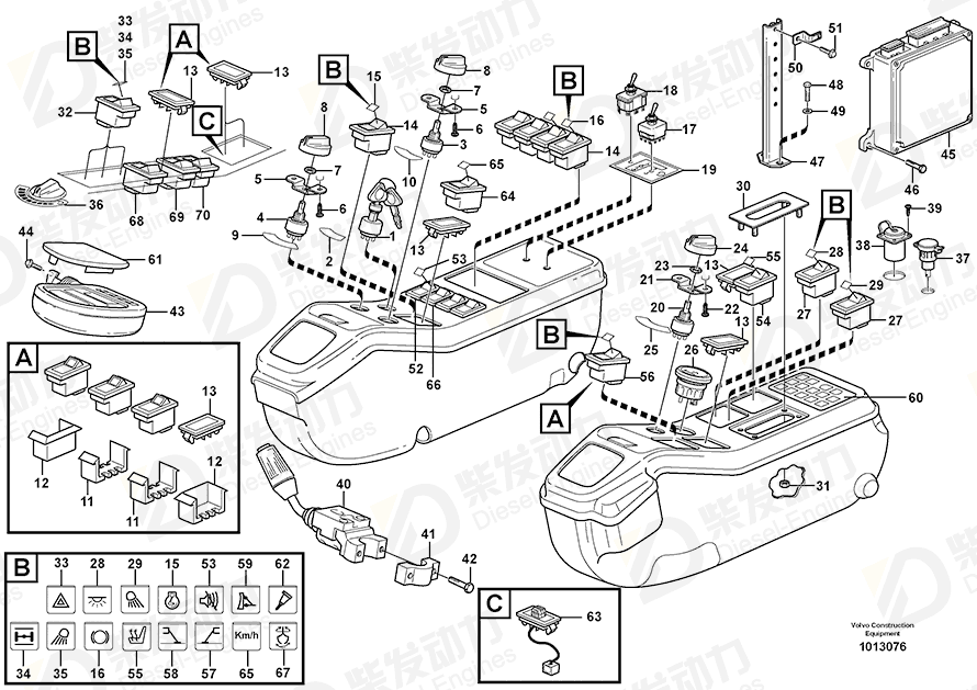 VOLVO Instr Panel 14390065 Drawing