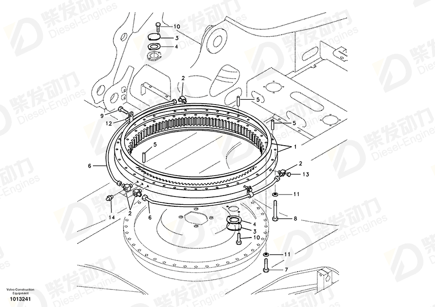 VOLVO Swing gear 14563328 Drawing