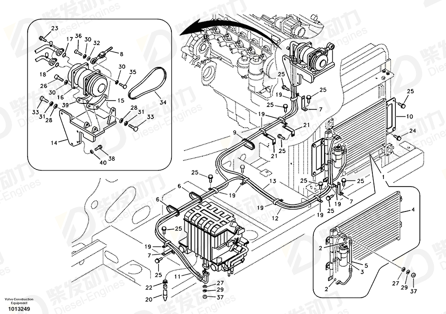 VOLVO Hose 14517498 Drawing