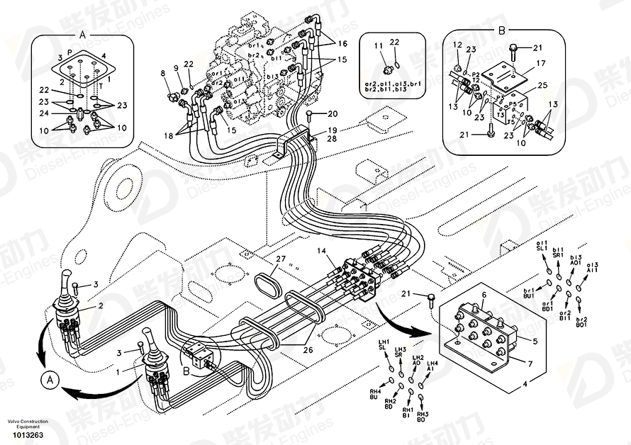 VOLVO Remote control valve 14556359 Drawing