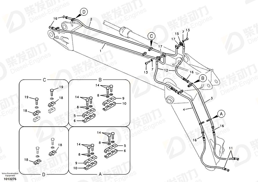 VOLVO Pipe SA1174-53960 Drawing