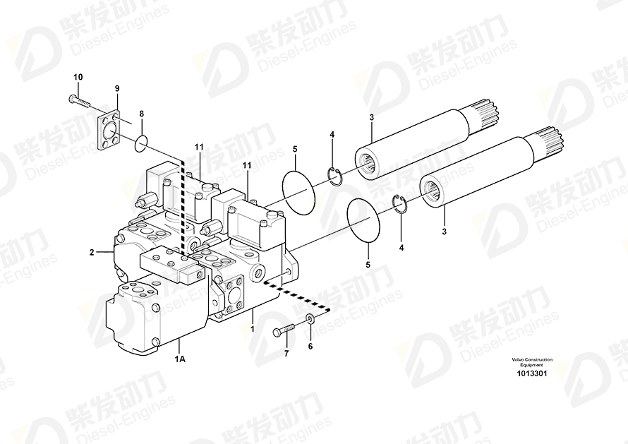 VOLVO Hexagon screw 13963314 Drawing VOLVO Hexagon screw 13963314 Drawing