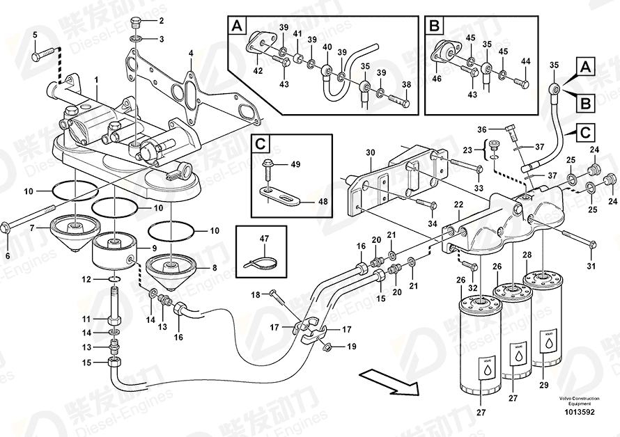 VOLVO Hose 11128903 Drawing