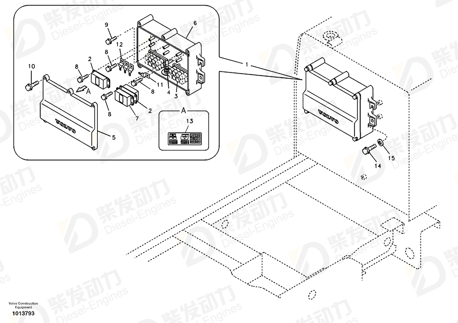 VOLVO Control unit 14375175 Drawing