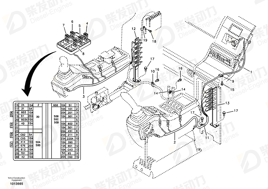 VOLVO Wire harness 14503756 Drawing VOLVO Wire harness 14503756 Drawing