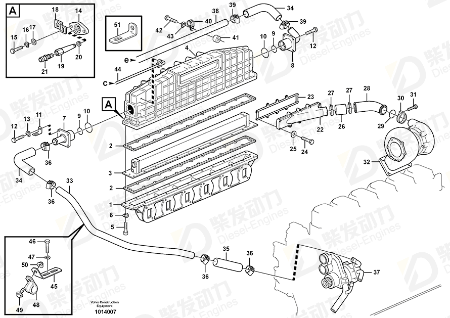 VOLVO Bracket 965571 Drawing