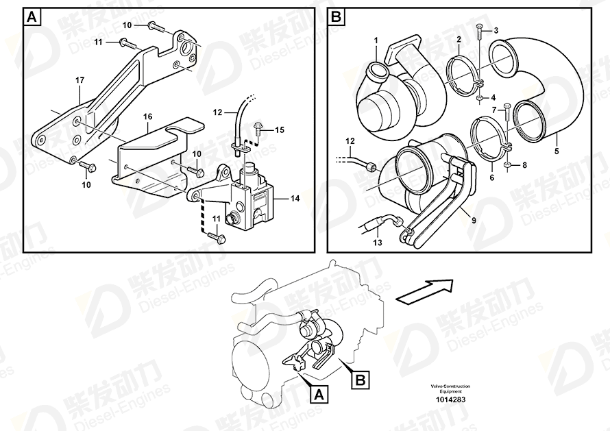 VOLVO Pipe 11194032 Drawing