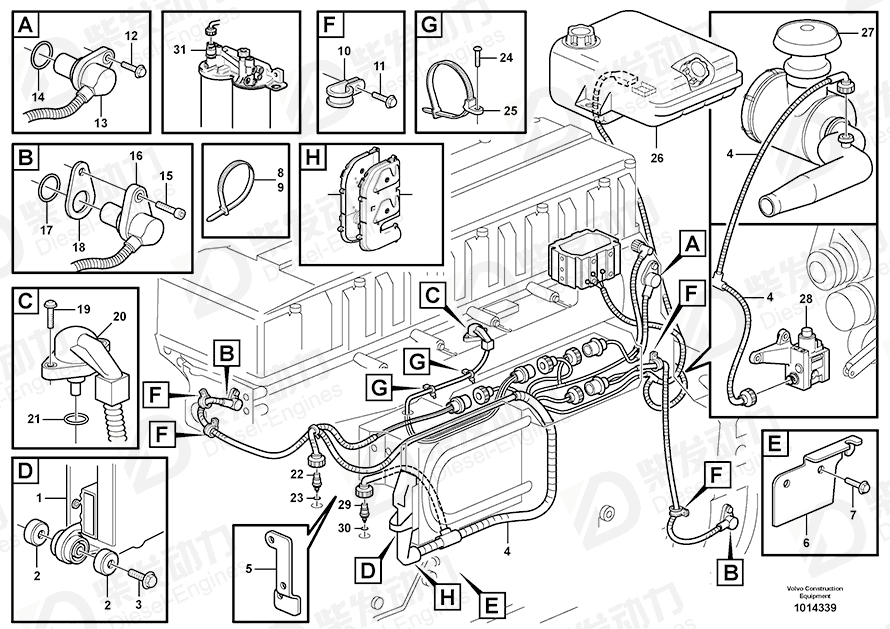 VOLVO Cable harness 11423645 Drawing