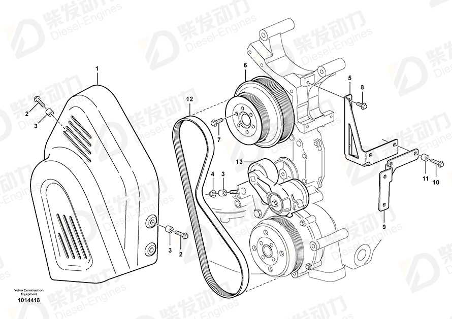 VOLVO Bracket 11192940 Drawing