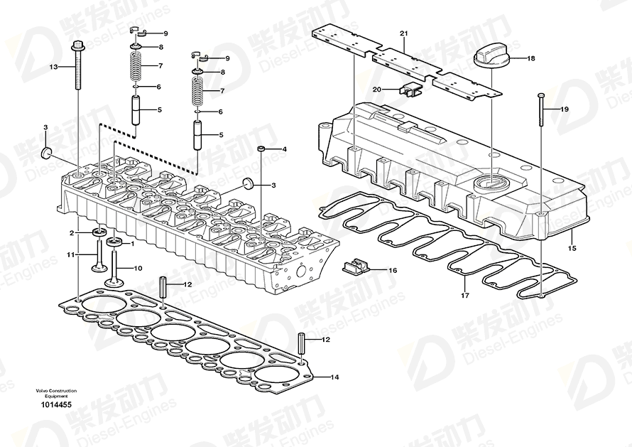 VOLVO Valve seat, exhaust 20459963 Drawing VOLVO Valve seat, exhaust 20459963 Drawing