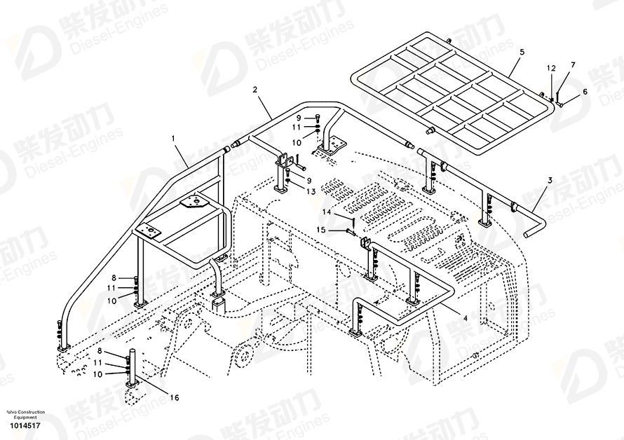 VOLVO Support 14516618 Drawing
