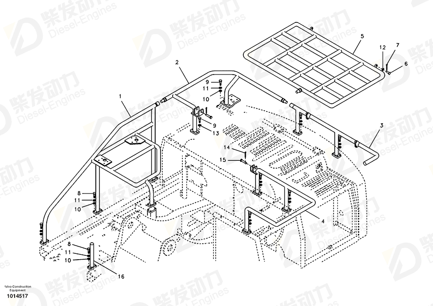 VOLVO Support 14516623 Drawing