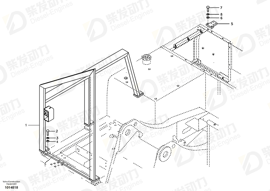 VOLVO Support 14524525 Drawing