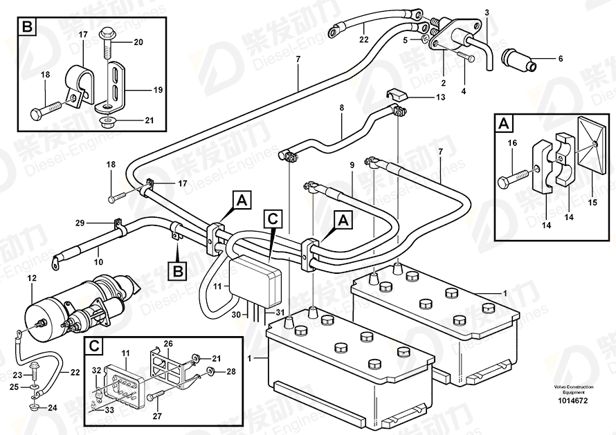 VOLVO Cable 11193118 Drawing