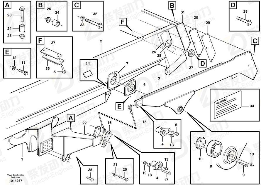 VOLVO Bracket 11121845 Drawing