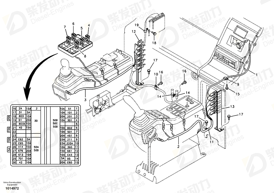 VOLVO Wire harness 14535881 Drawing VOLVO Wire harness 14535881 Drawing