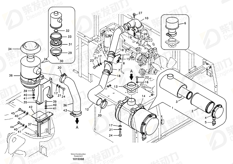 VOLVO Air cleaner 14509449 Drawing