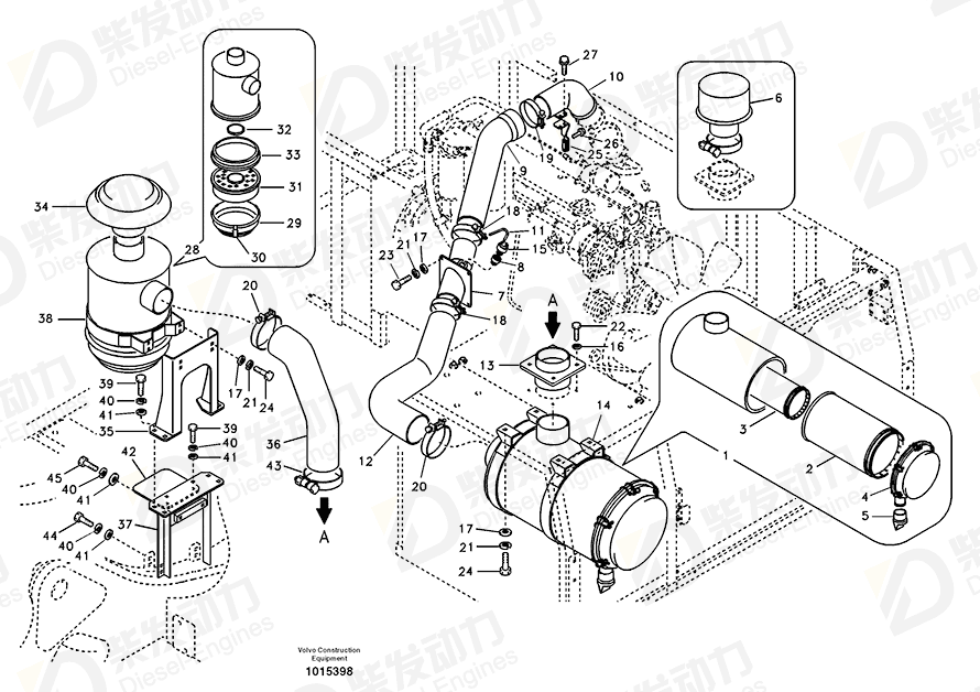 VOLVO Hose 14508224 Drawing