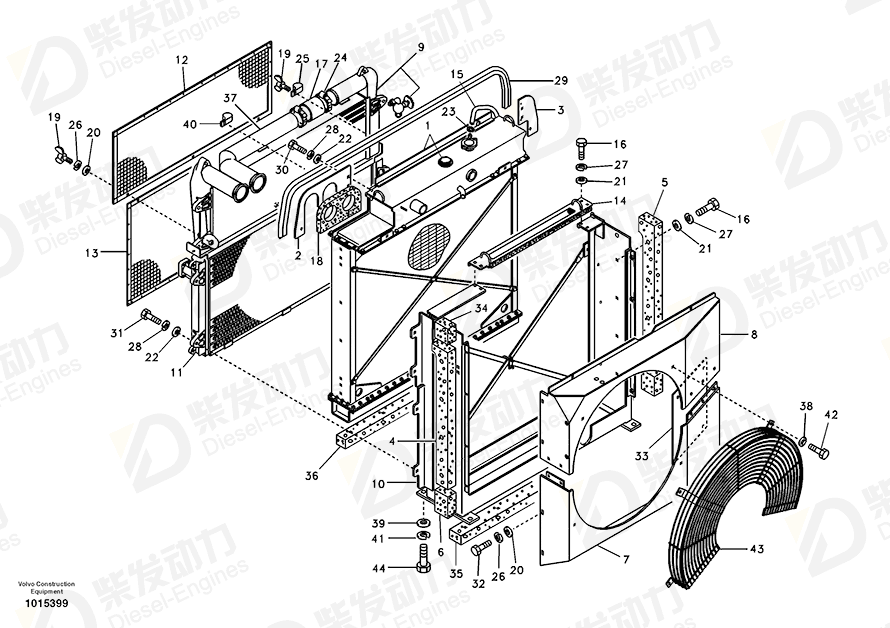 VOLVO Fan Shroud 14517265 Drawing VOLVO Fan Shroud 14517265 Drawing