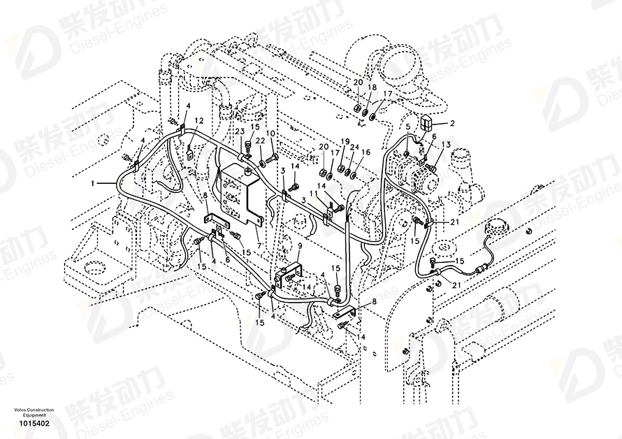 VOLVO Cable harness 14574546 Drawing