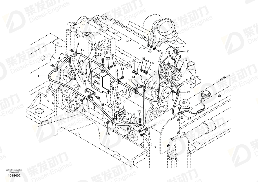 VOLVO Wire harness 14518713 Drawing VOLVO Wire harness 14518713 Drawing