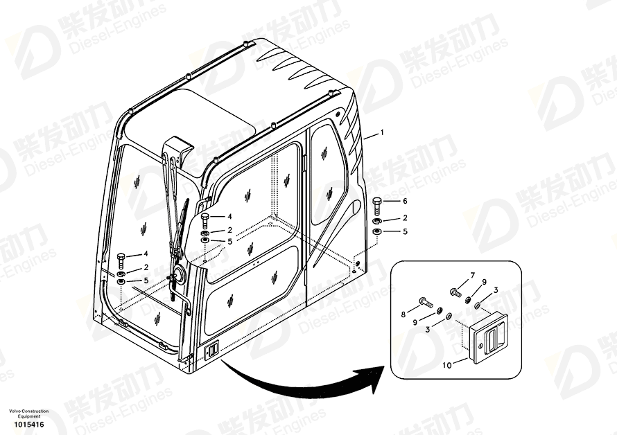 VOLVO Cab 14518250 Drawing